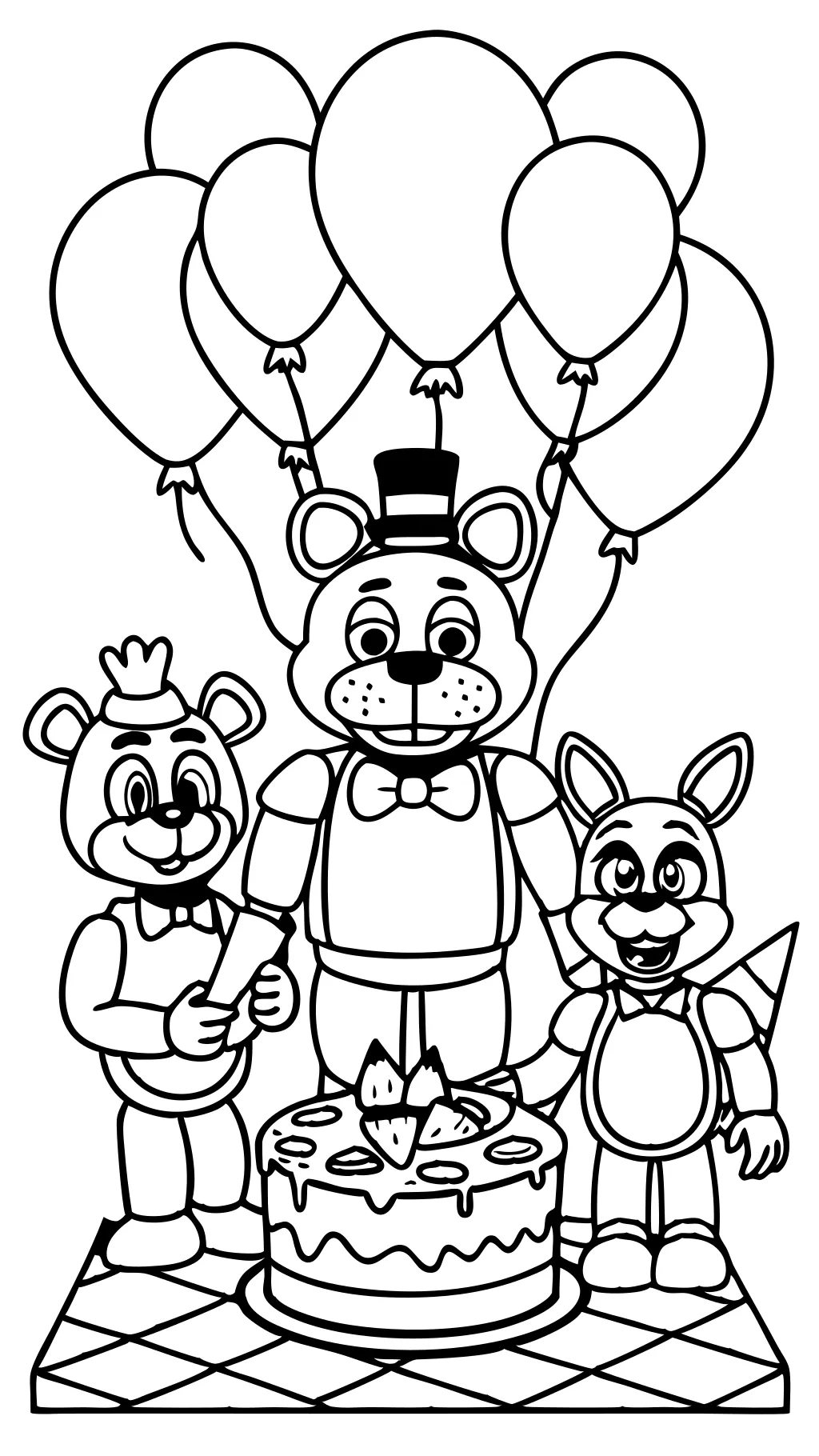 Five Nights at Freddy Coloring Page